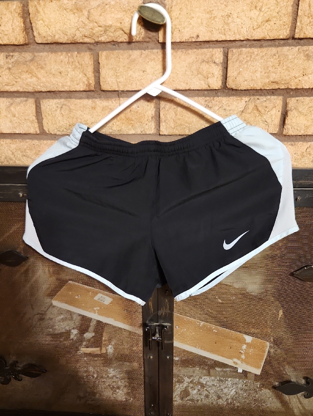 Nike Women’s Black Athletic Shorts with White Accent